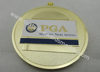 Le fer de section de PGA le Texas/médaille du sud de laiton/en cuivre avec l'émail synthétique, en alliage de zinc moulage mécanique sous pression